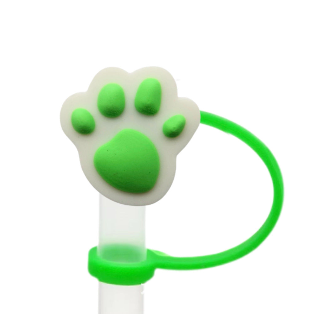 Wholesale 10pcs Paw print straw cover straw cap